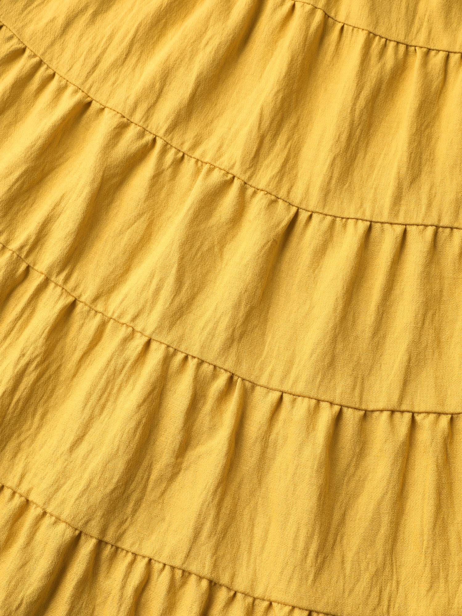 Tassel Tie Tiered Midi Skirt