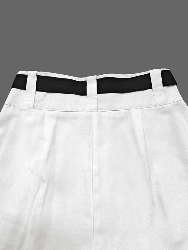 High Waisted Loose Drawstring Pleated Pants Trousers