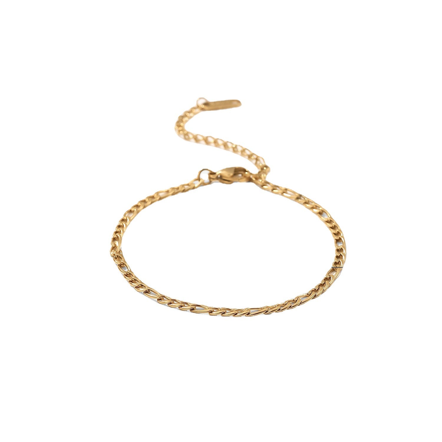 Women  Chain Geometric Stainless Steel 18K Gold Plated Bracelets