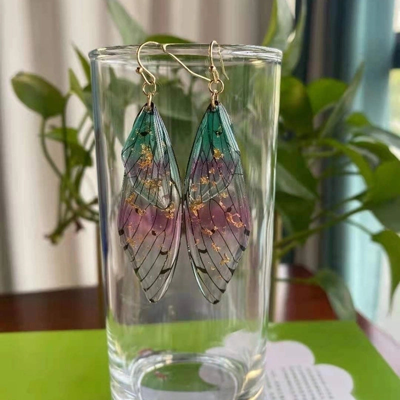 1 Pair Minimalist Wings Copper Epoxy Women's Drop Earrings