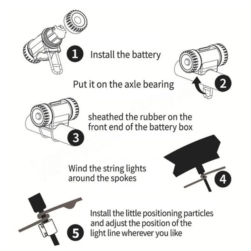 Rechargeable Bicycle Wheel Lights