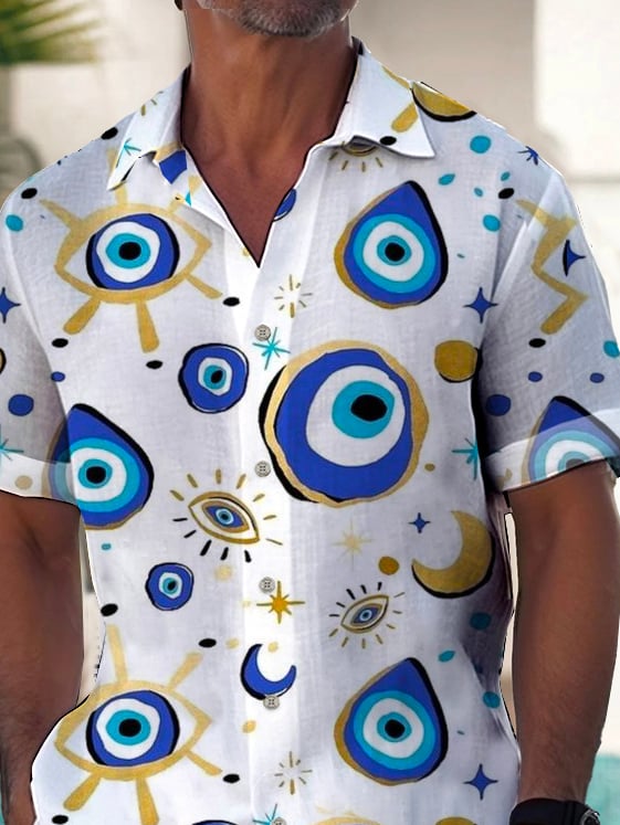 Fashion Casual Art Print Men'S Short-Sleeved Shirt