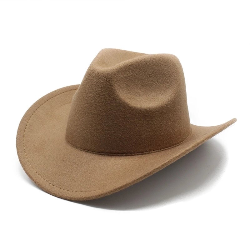 Unisex Retro Ethnic Style Sweet Solid Color Big Eaves Fedora Hat