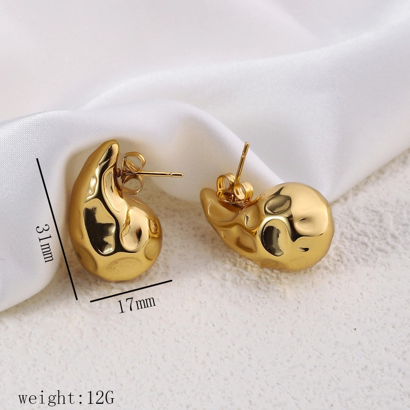 12 Pieces Minimalist Commute Geometric Heart Shape Plating Titanium Steel Drop Earrings Earrings Ear Studs