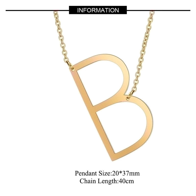 Minimalist Letter 201 Stainless Steel Polishing Plating Hollow Out Necklace