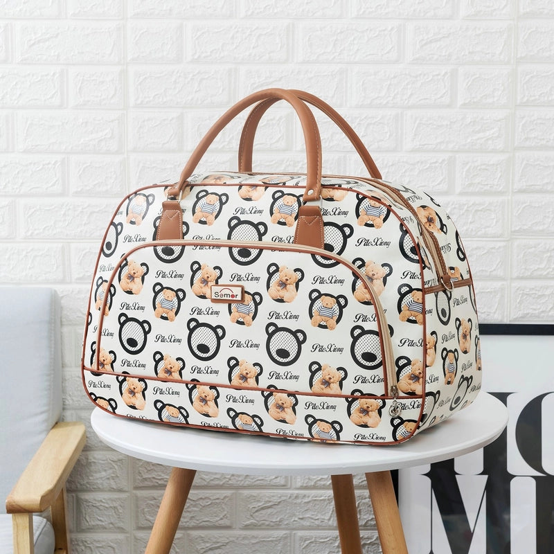Portable Travel Bag Luggage Bag PU Gift Bag Size Bag Waterproof Short-term Travel Shoulder Bag