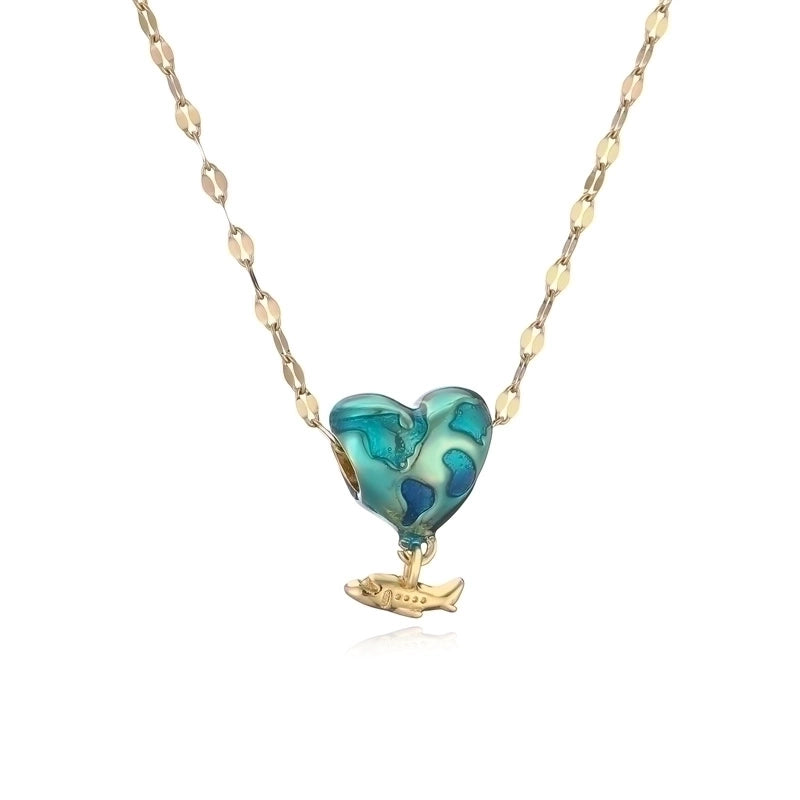Ig Style Minimalist Animal Key Copper Plating Inlay Zircon Gold Plated Pendant Necklace