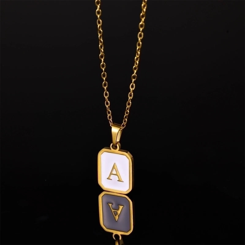 Casual Minimalist Artistic Letter Stainless Steel Plating Pendant Necklace