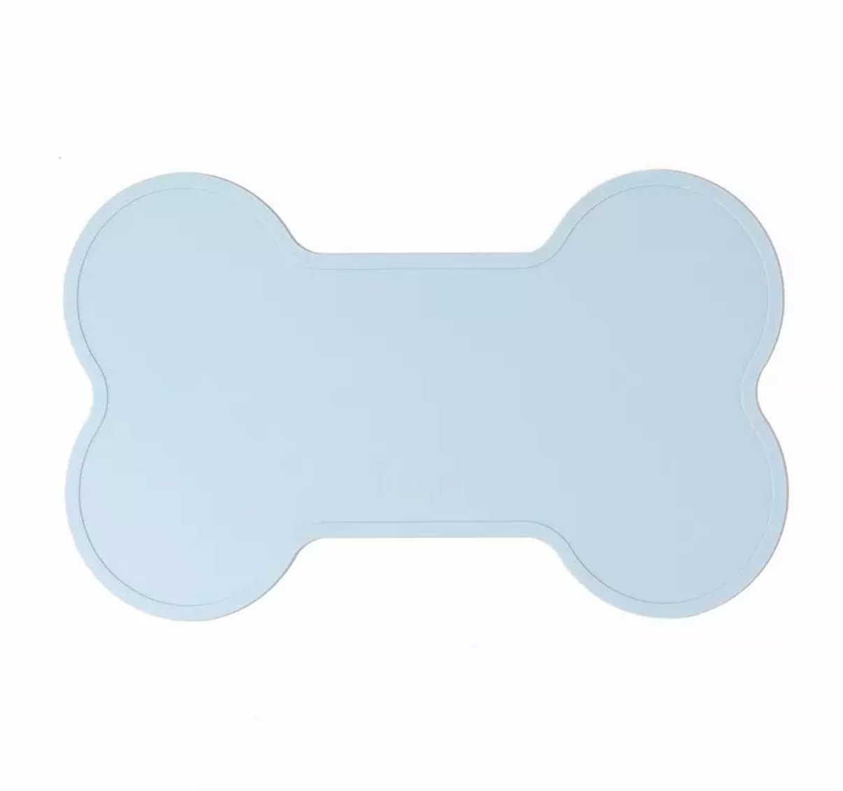 Non Slip Raised Lip Bone Pet Feeding Mat - Soft Peach