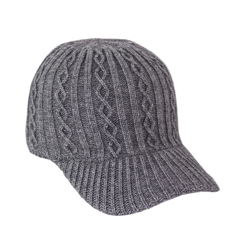 Colorful Crown Autumn Baseball Cap Women Acrylic Warm Cap Knitted Hat Solid Color Light Plate Fashion Hat New
