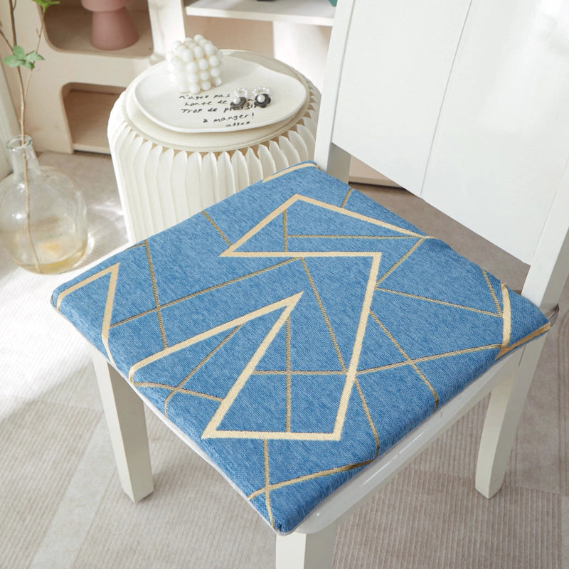 Minimalist Rhombus Cotton Chenille Seat Cushion