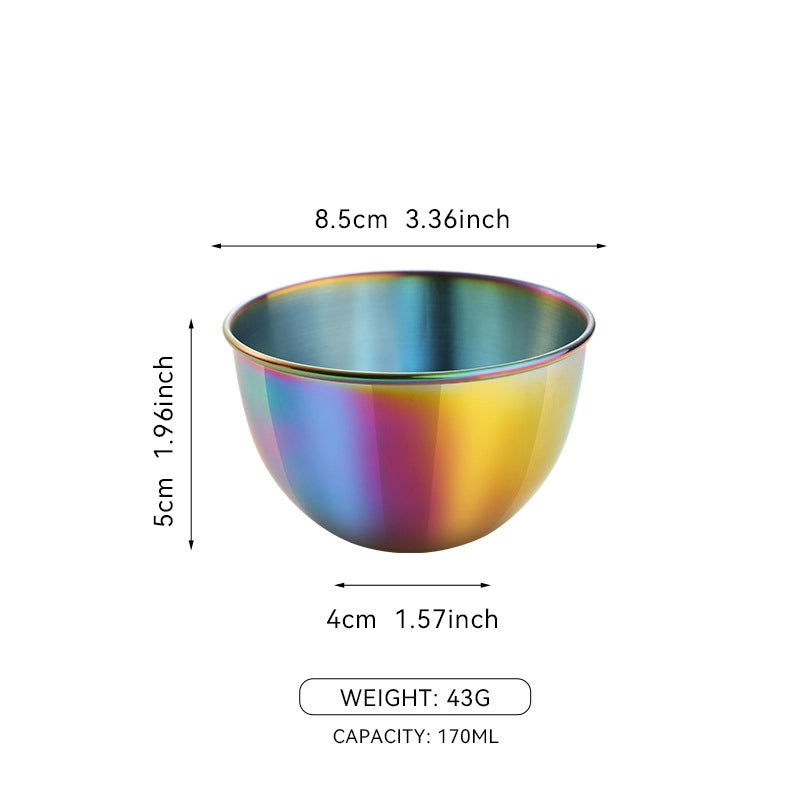 Stainless Steel Dip Small Bowl Golden Dip Sauce Bowl Seasoning Dish Sushi Dip Bowl Sauce Cup Jam Bowl With Spoon Set