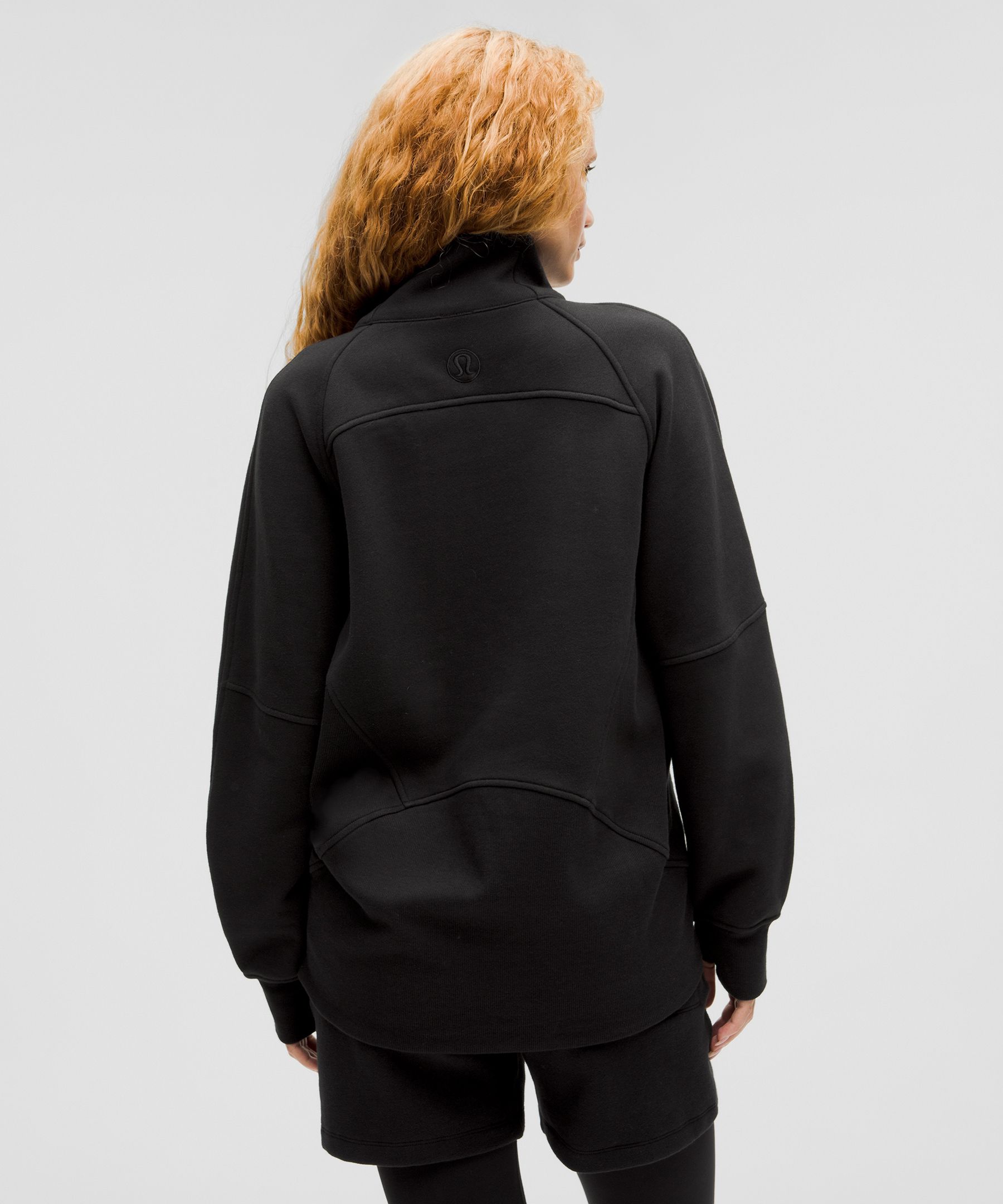 Scuba Oversized Funnel-Neck Half Zip Long