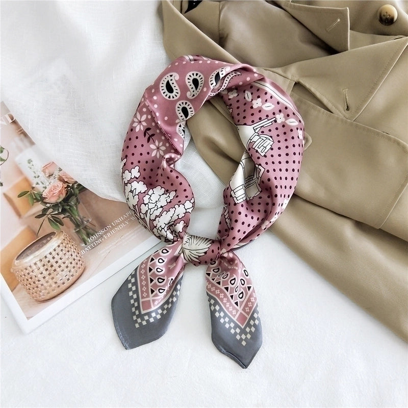 Small Square Silk Fashion Scarf