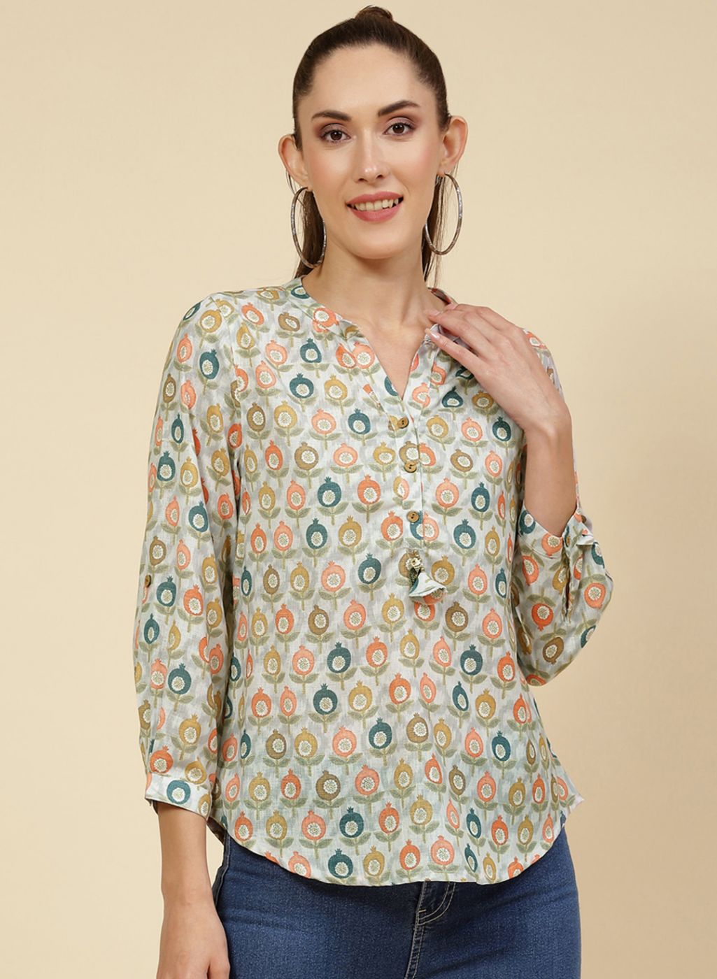 Women Multicolor Printed Top