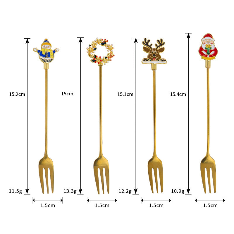 Christmas Fashion Cartoon Stainless Steel Tableware