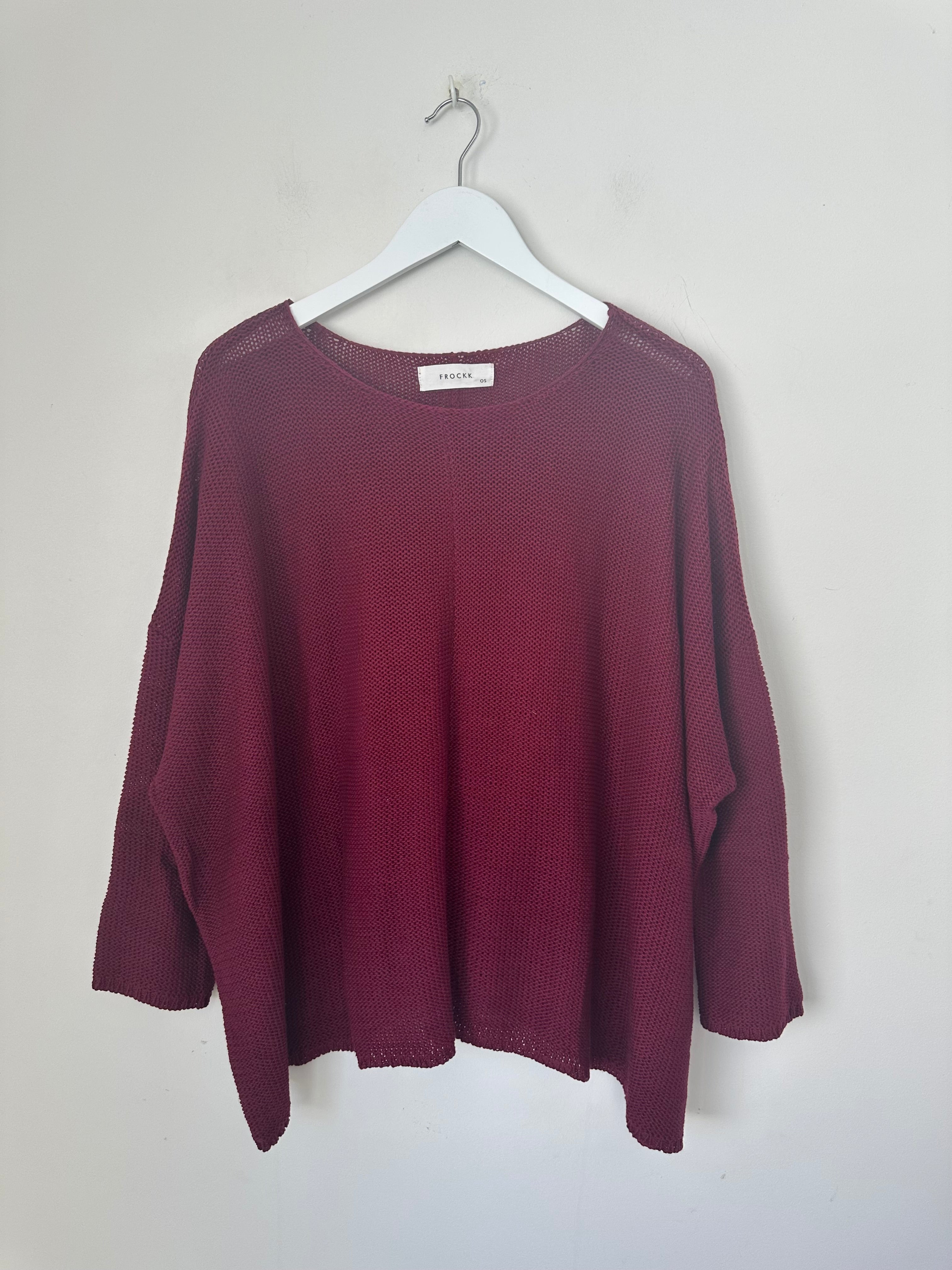 merlot cotton knit