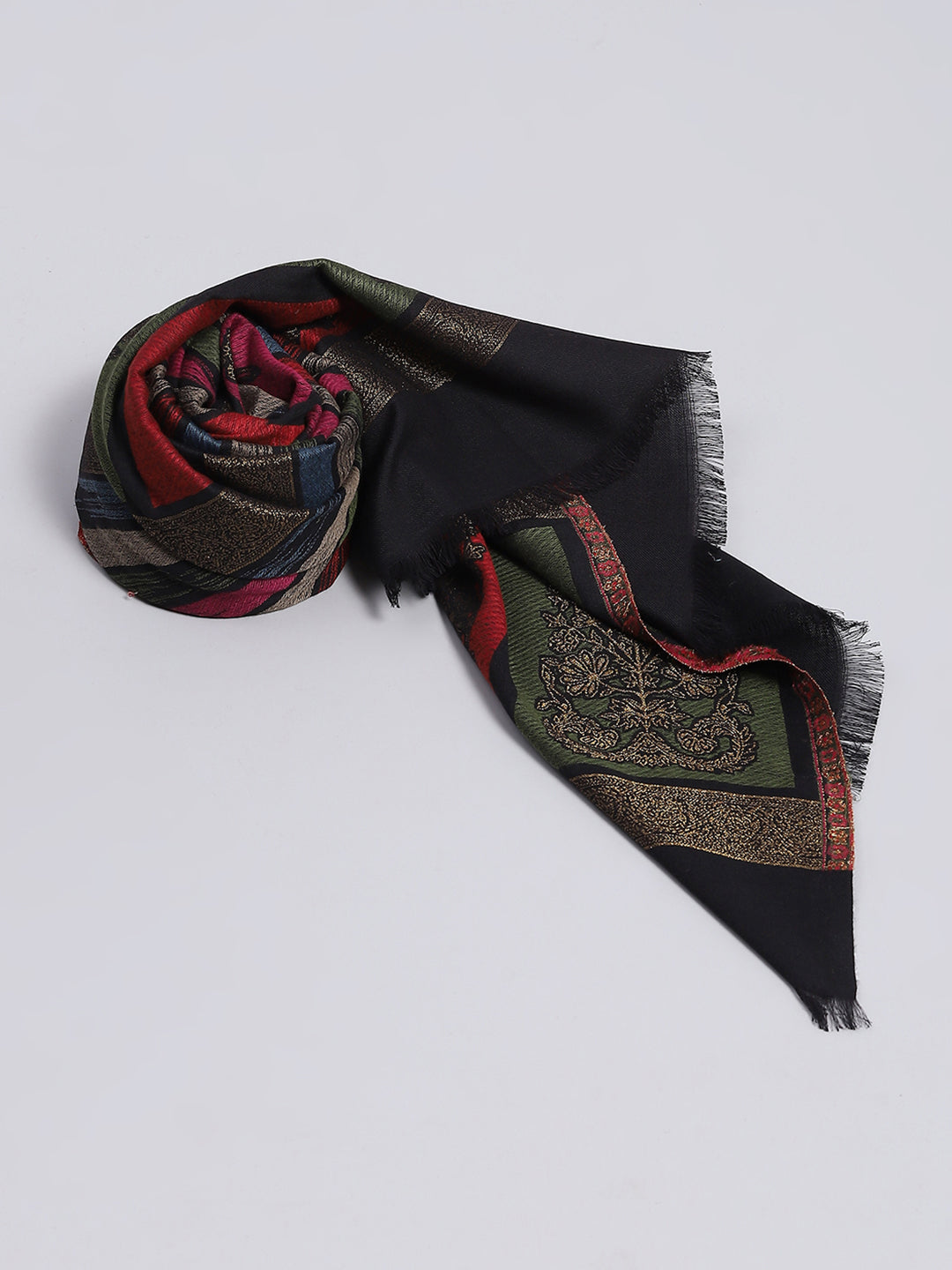 Women Multicolor Self Design Shawl