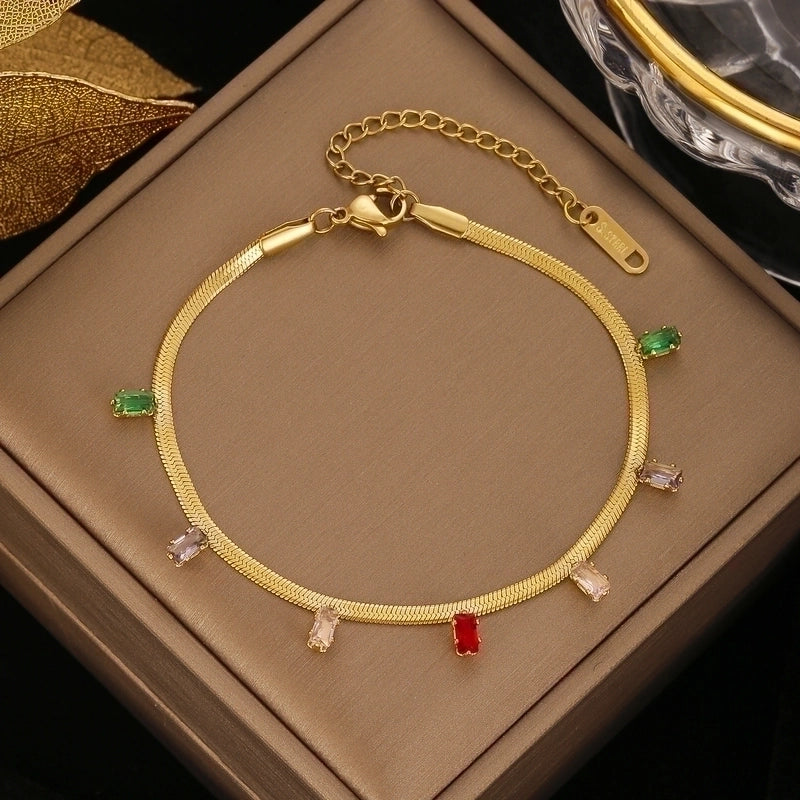 Minimalist Geometric Stainless Steel Plating Inlay Artificial Pearls Bracelets