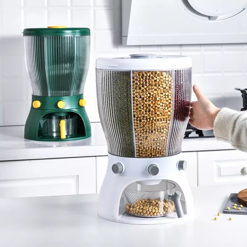 4X PARTITIONS ROTATING CEREAL DISPENSER