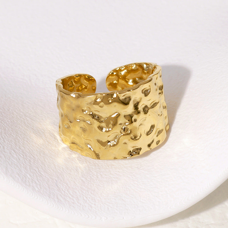 Open Ring Minimalist Irregular Stainless Steel Electroplating Rings