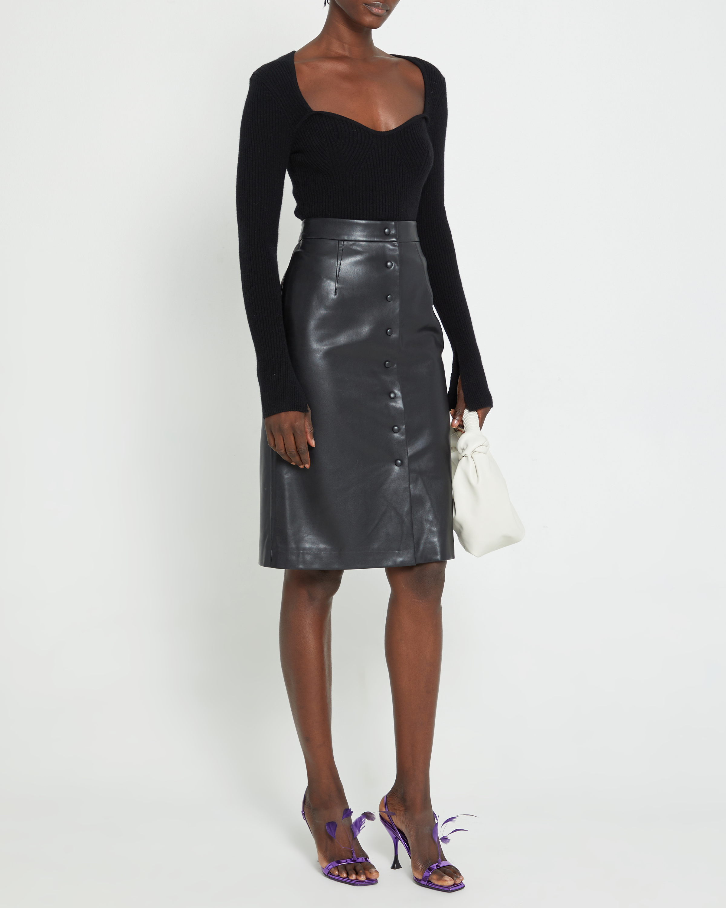 Mimi Vegan Leather Pencil Skirt