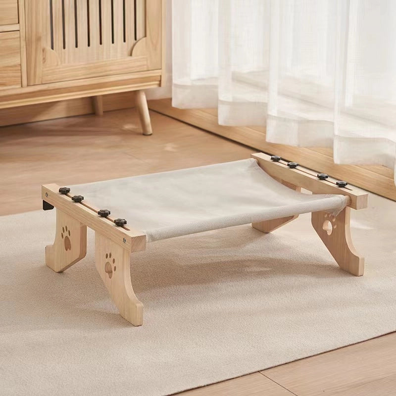 Minimalist Classic Style Wood Solid Color Pet Bed