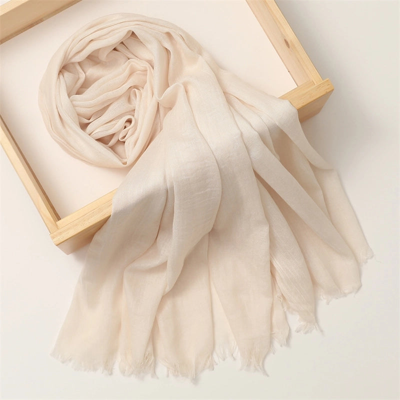 Women's Basic Solid Color Polyester Scarf