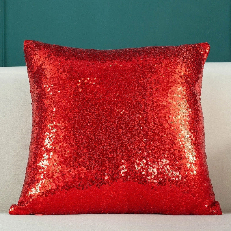 Classical Retro Solid Color Sequin Pillow Cases