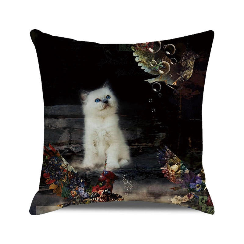 Halloween Cartoon Style Letter Dog Cat PP Cotton Couch & Sofa Decor