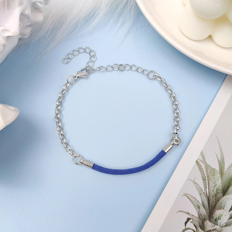 Minimalist Geometric Titanium Steel No Inlaid Stainless Steel Bracelets In Bulk
