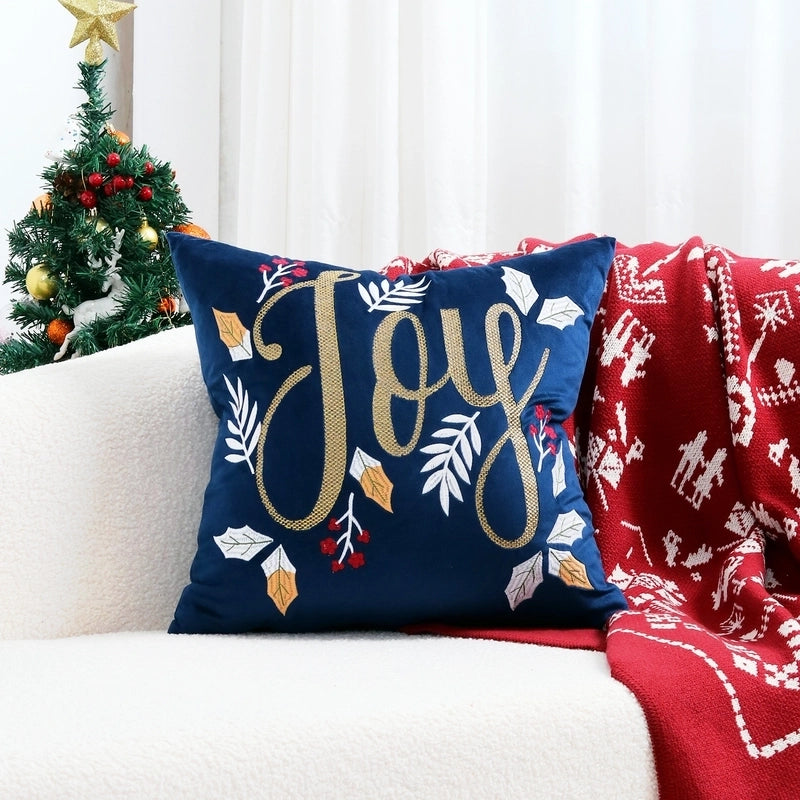 Fashion Christmas Tree Elk Short Plush Pillow Cases