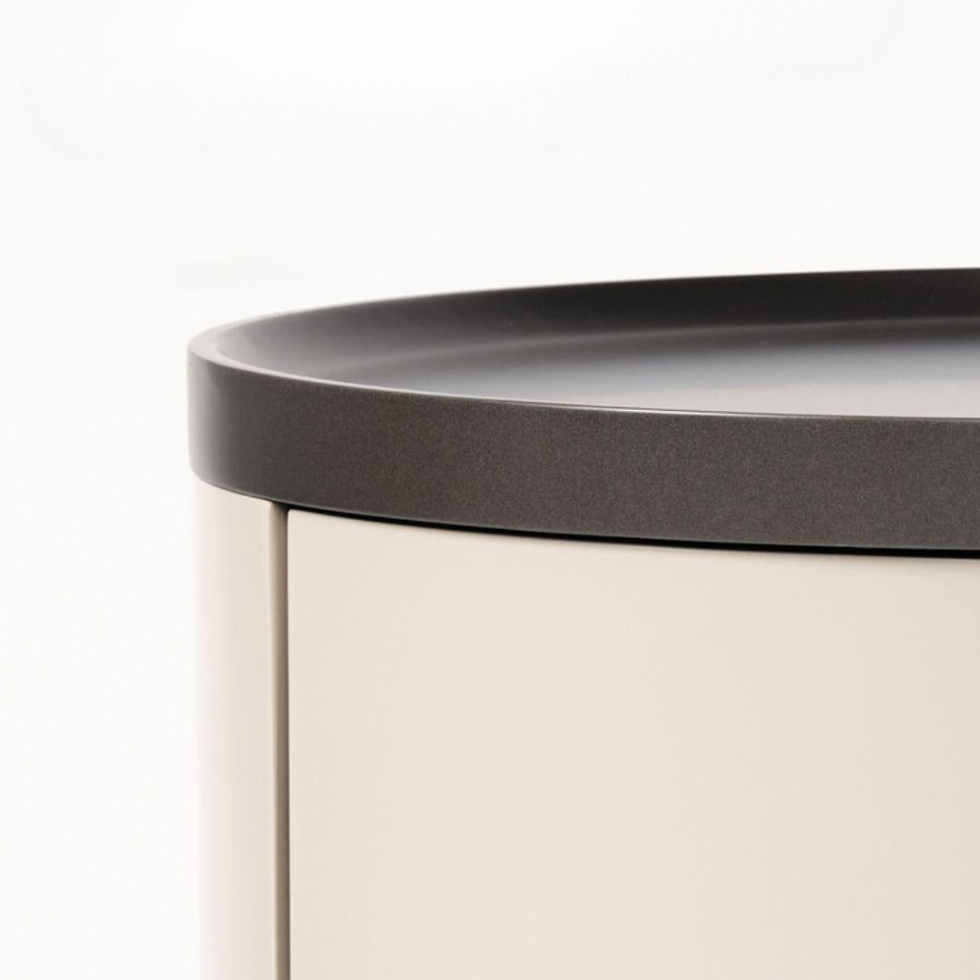 Ellie Cream Style Round Nightstand