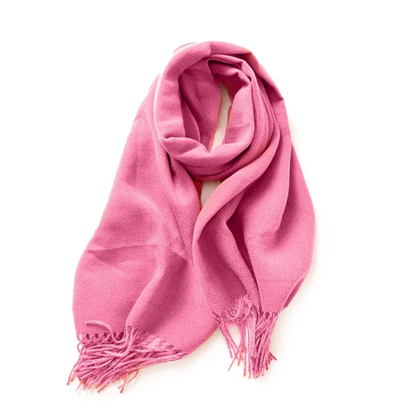 Women's Minimalist Solid Color Polyester Scarf