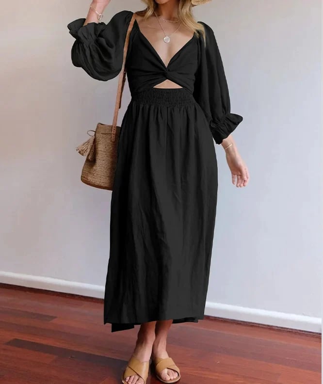 🔥Promotion - 49% OFF🔥French Ruffled Lantern Sleeves Multi-wear Dress