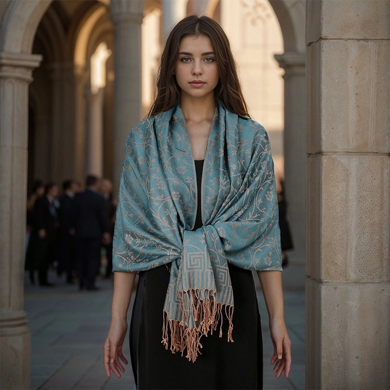 Women's Elegant Basic Solid Color Polyester Shawl