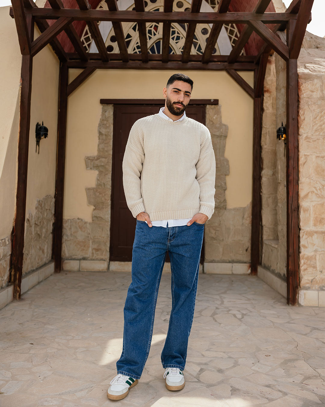 Men Wide Leg Denim Pants