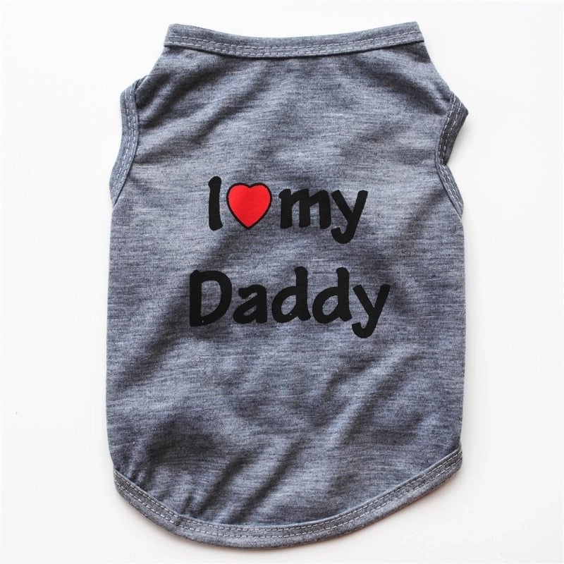 Casual Cotton Letter Pet Clothing