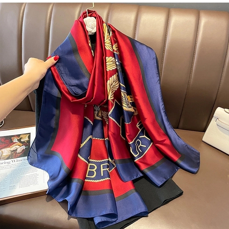 Thin Section Imitation Silk Shawl