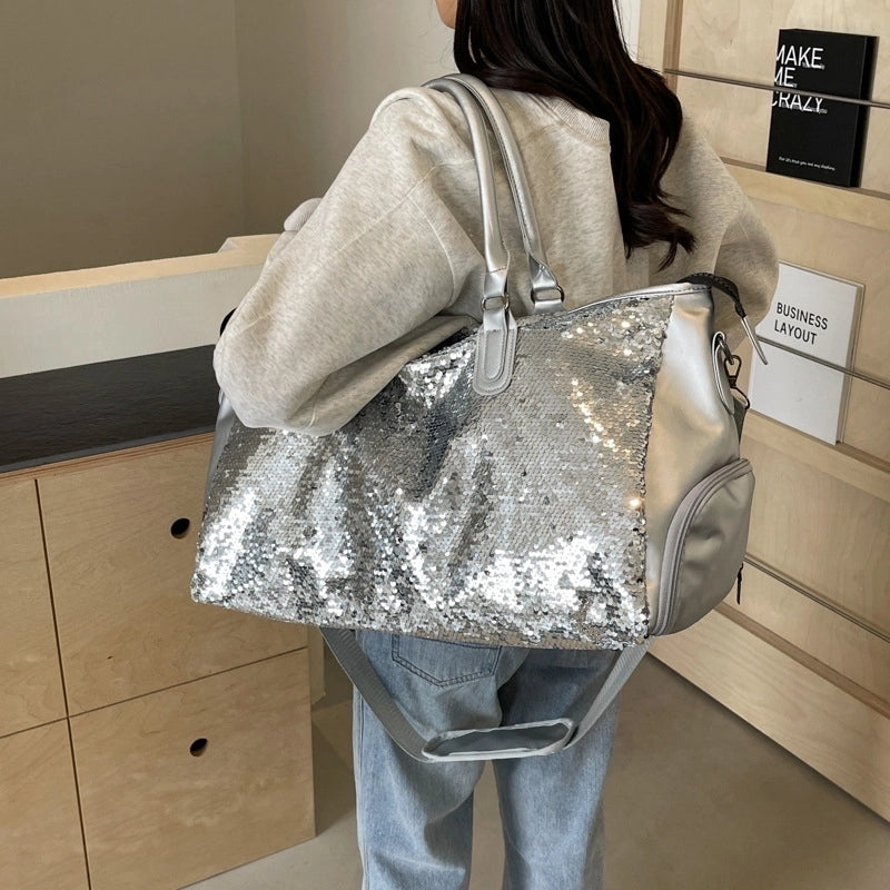 Unisex Basic Solid Color Pu Leather Travel Bags