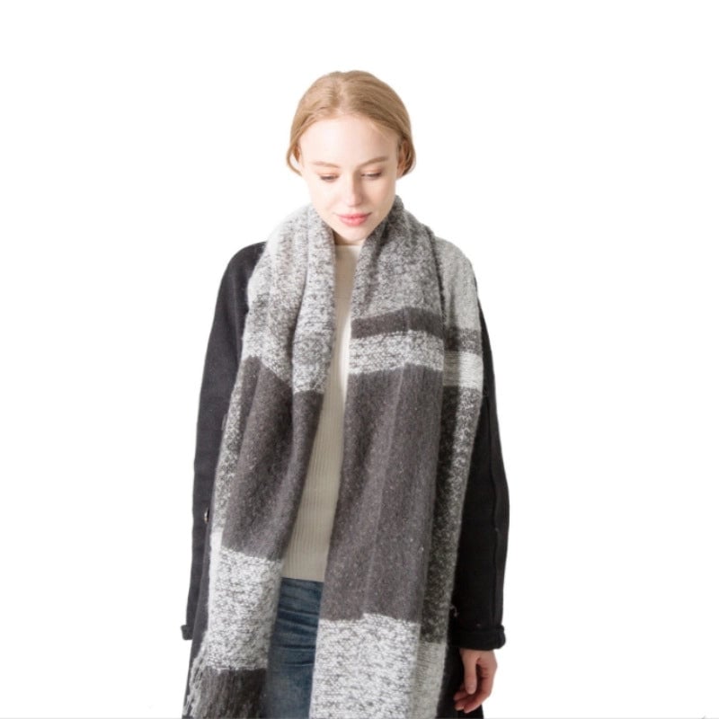 Unisex Casual Minimalist Lattice Polyester Scarf