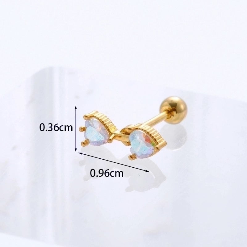 Ear Cartilage Rings & Studs Geometric Copper Plating Artificial Gemstones