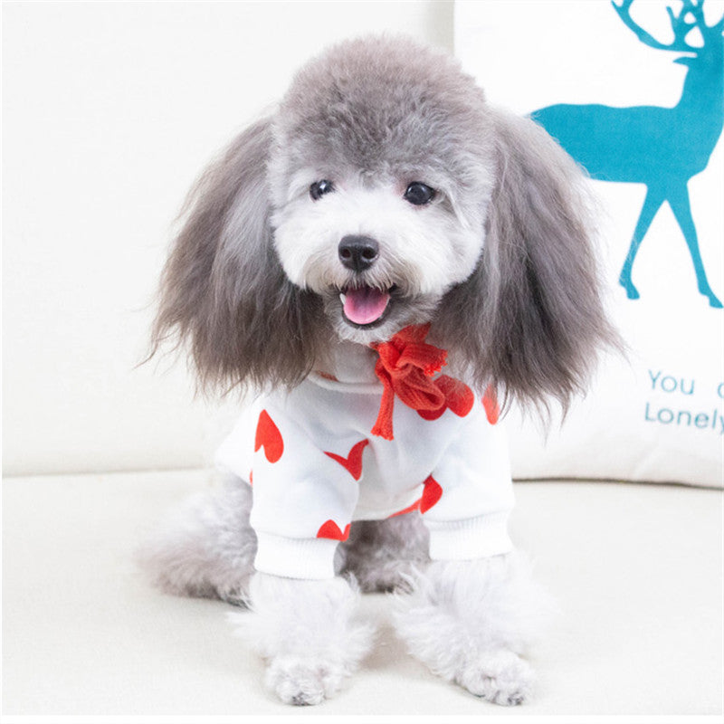 Cute Heart Dog Hoodie Sweatshirt