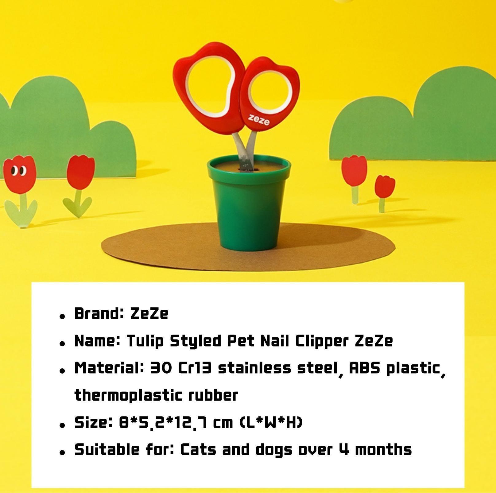 ZeZe Tulip Styled Pet Nail Clipper For Cat And Dog