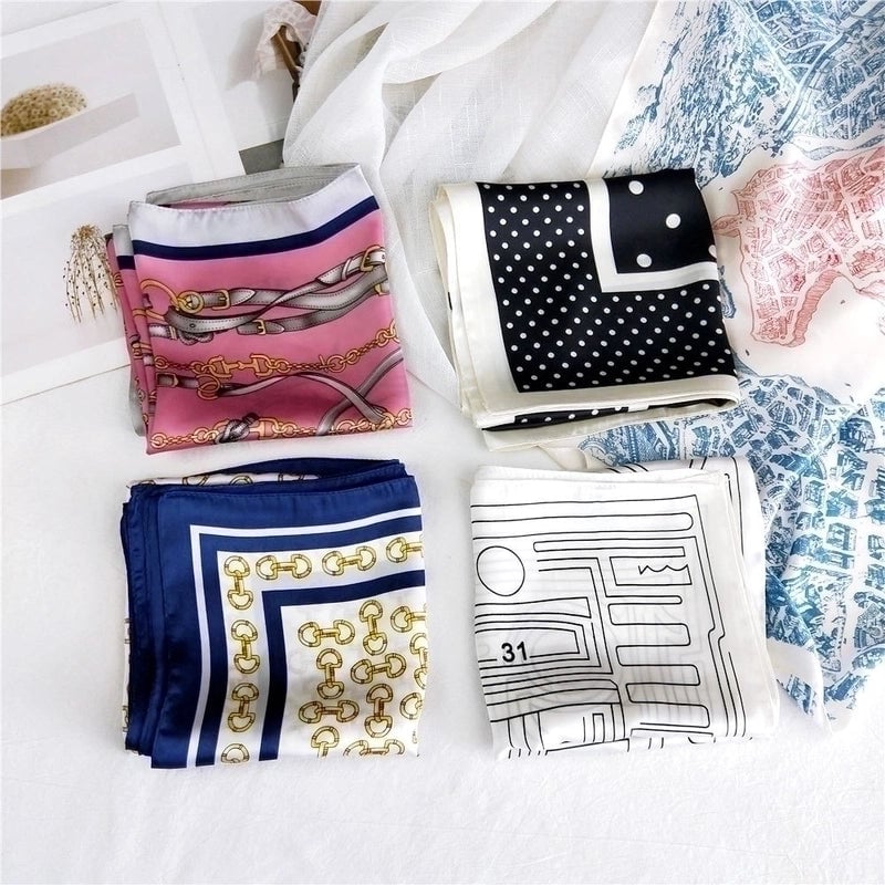 Small Square Scarf Neck Protector Korean Suit Small Scarf