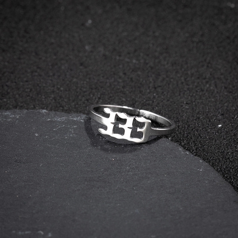 Fashion Number 201 Stainless Steel No Inlaid 18K Gold Plated Plating Open Ring