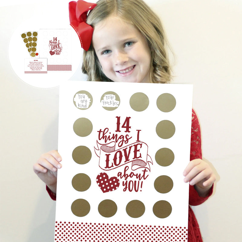 Valentine's Scratch Off Advent 14 things I or WE love about you!