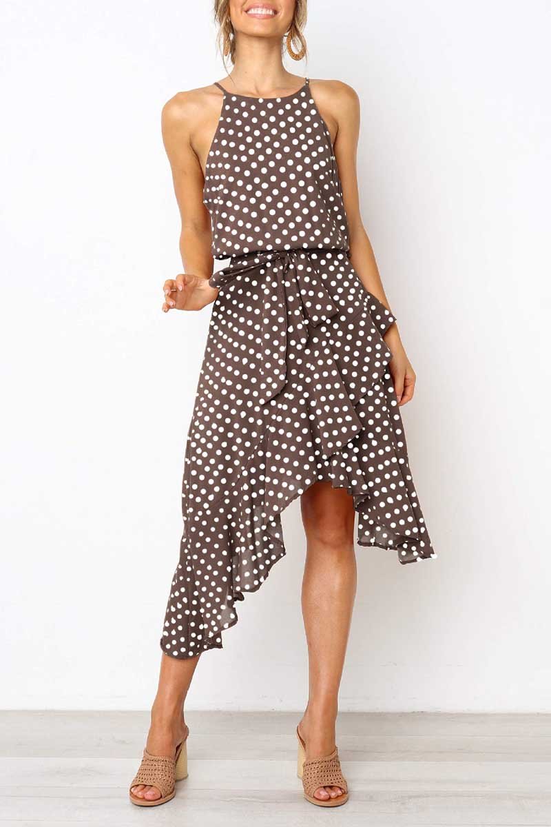 Florcoo Irregular Polka Dot Dress (2 Colors)