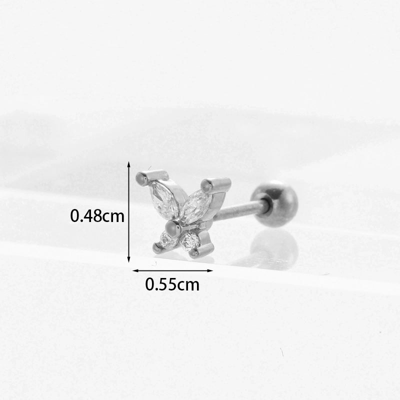 Ear Cartilage Rings & Studs Exaggerated Animal 316L Stainless Steel  Copper