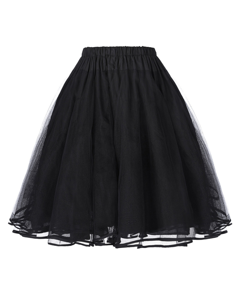 Leaf Patterns Pleated Buttons Decorated Elastic Waist High Waist Swing A-Line Skirt with Pockets
